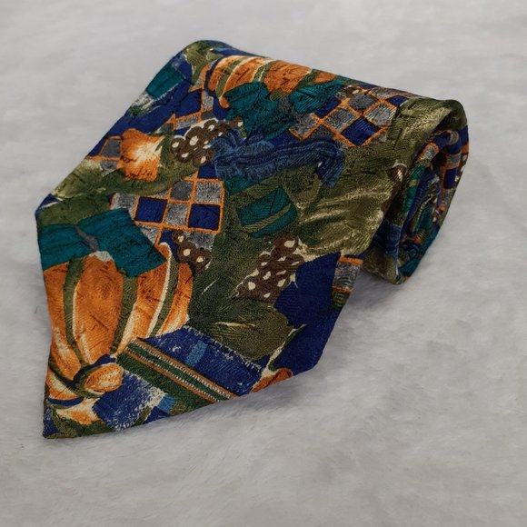 Ermenegildo Zegna Men's Tie Abstract Silk 57.5 In - Picture 2 of 6